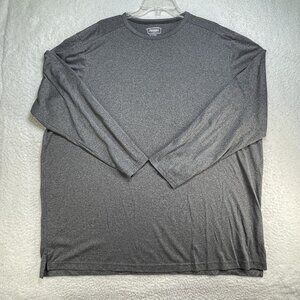 Foundry Supply Co Shirt Mens 2XLT Gray Long Sleeve Polyester Tee Shirt